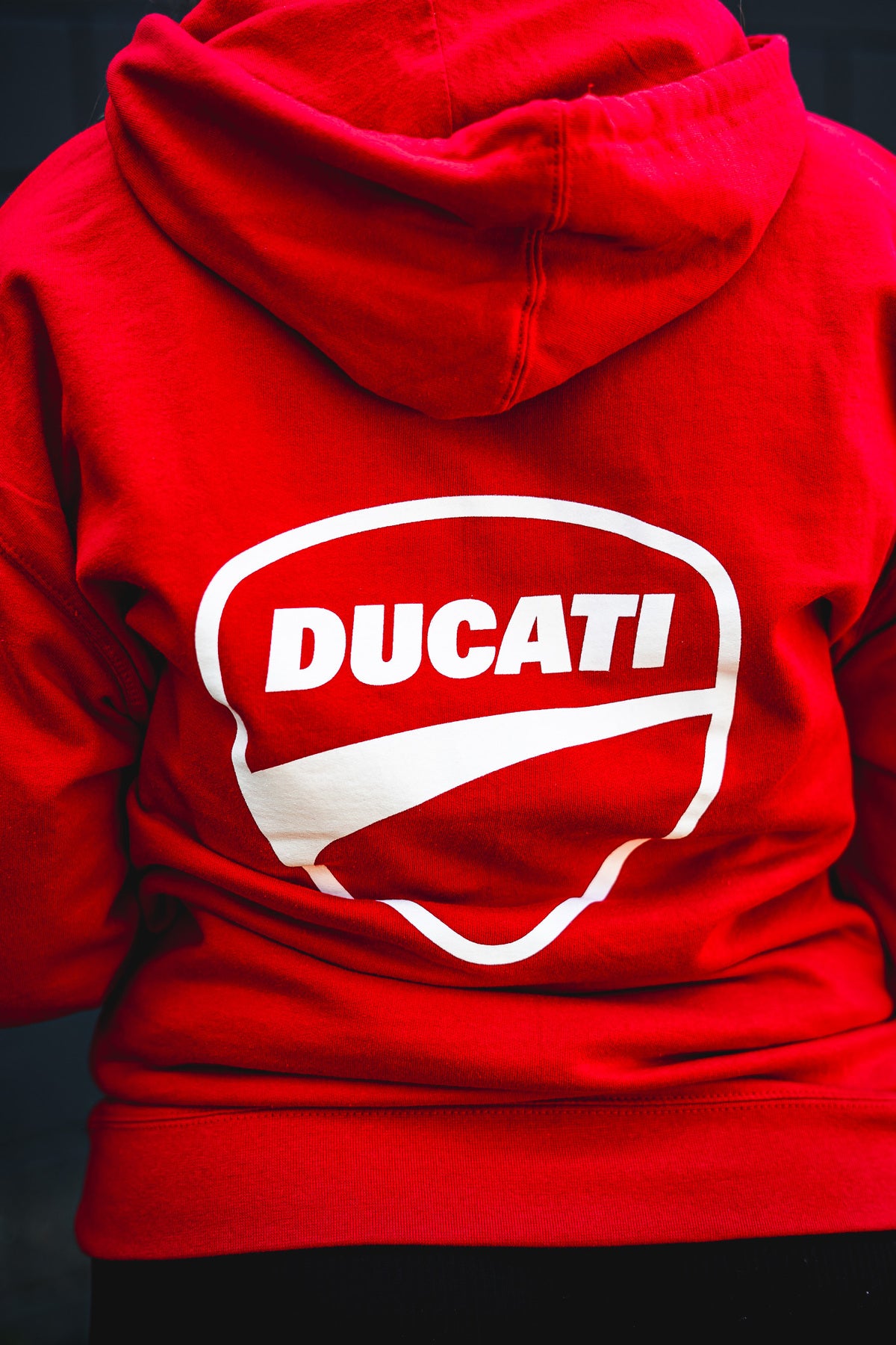 Nashville Motos Ducati MIDWEIGHT HOODED PULLOVER SWEATSHIRT(Red)