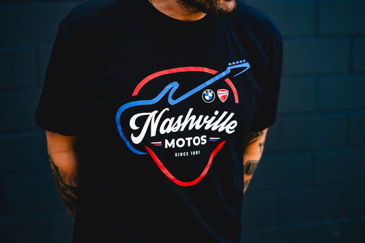 Nashville Motos Guitar Logo Unisex CVC T-Shirt